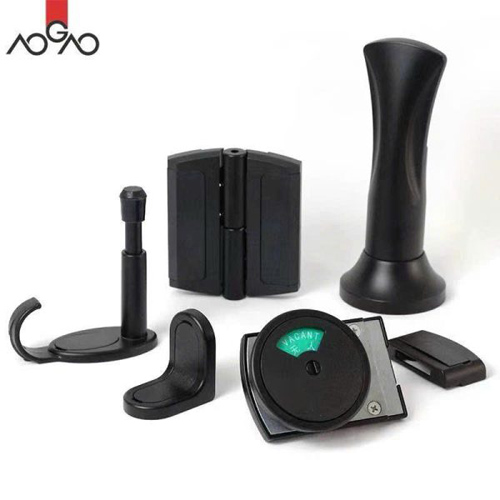 Bộ phụ kiện vách ngăn vệ sinh Aogao màu đen