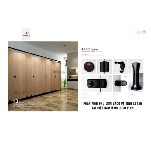 Bộ phụ kiện vách ngăn vệ sinh Aogao series 10